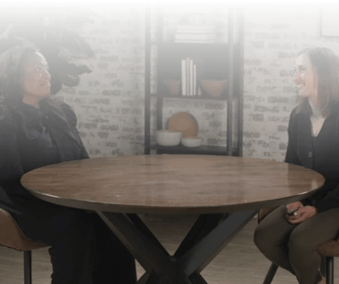 two clinicians discussing