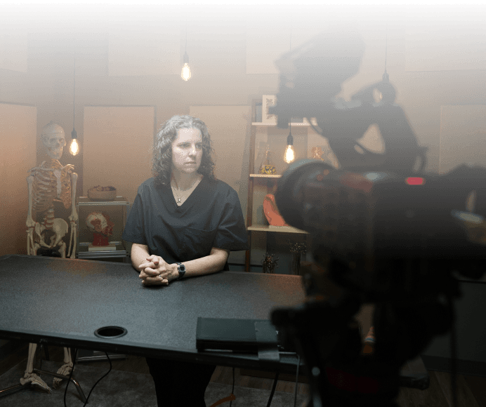 woman being filmed