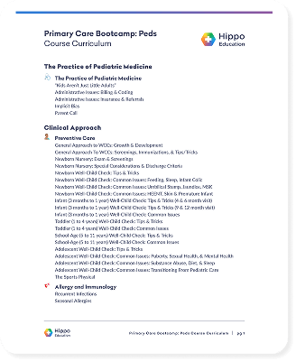 PCB Peds Course Curriculum