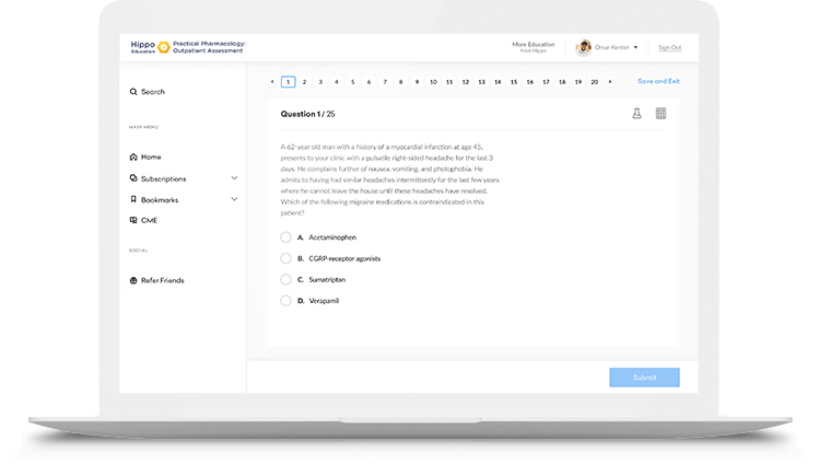 Practical Pharmacology Outpatient Assessment - Laptop Mockup